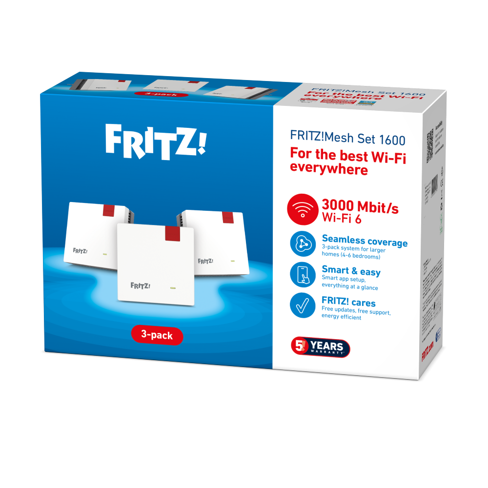 FRITZ!Mesh Wi-Fi Set 1600 (Triopack)