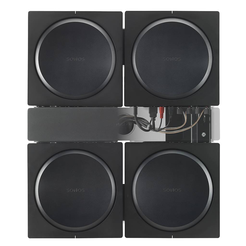 Wall mount for 4 Sonos Amps
